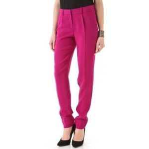 DVF Jacques Cady Crepe Pants, Roseberry Magenta